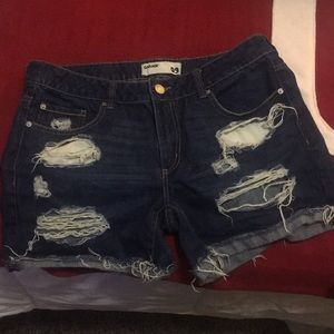 Distressed Jean Shorts